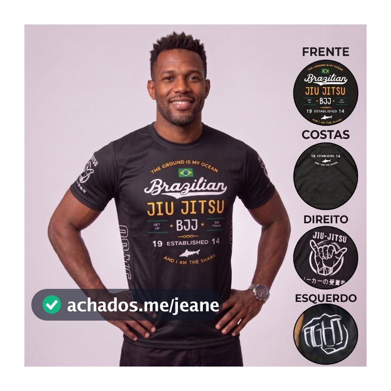 Camiseta Masculina Jiu Jitsu BJJ Dry Fit MMA Treino Academia