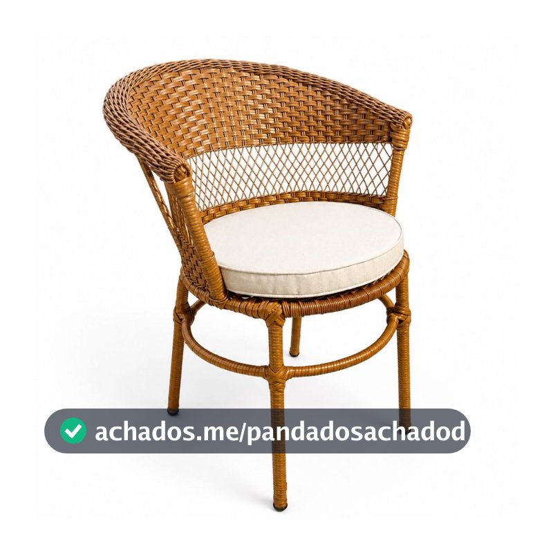 Cadeira Hotel Estrutura de Alumínio com Fibra Sintética Varanda Área Externa Piscina Hooftop Poltrona Jardim