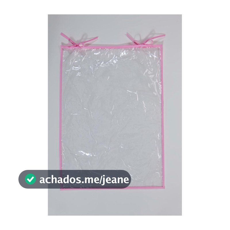 Capa Plastica para Trocador de Bebê Menina viés Rosa - Proteção Plastica para Trocador Comoda Bebe Menina Rosa