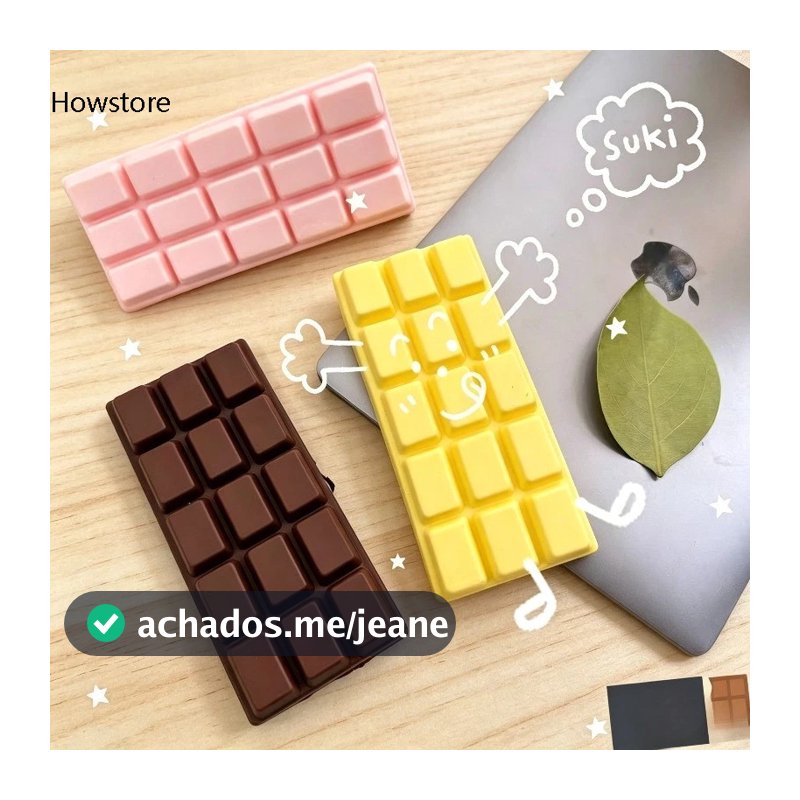Barra de brinquedo Squishy de Imitação de Chocolate, Macia e Fofa ao Toque Molhado, Ideal para Alívio de Estresse nas