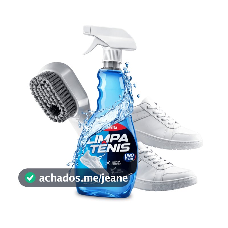 Kit Limpa Tênis + Escova Spray Premium Espuma de Limpeza Profunda Remove Manchas