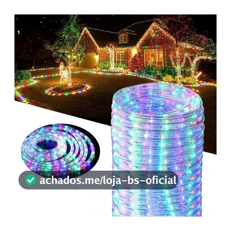 Mangueira Led Pisca Pisca a Prova d'água 10 Metros Completa 110v Iluminação Natal ANJIN