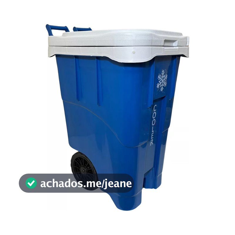 Cooler Carrinho Térmico Com Rodas Antares 63 Litros Azul
