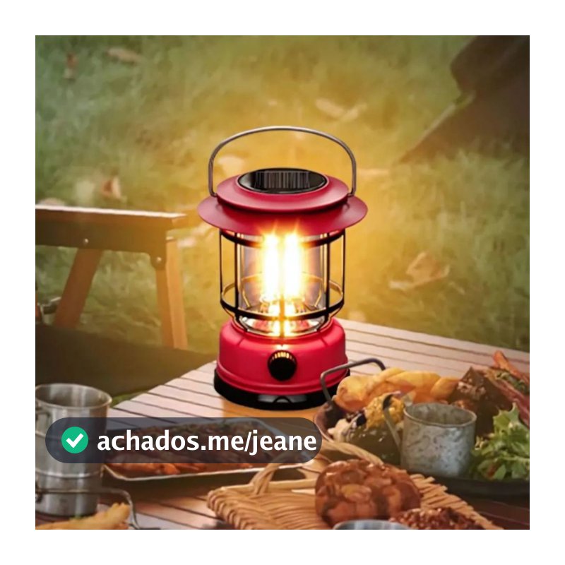 Lampião Multiuso Led (600816) Recarregável Solar Ou USB Camping