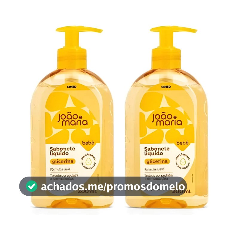 KIT 2UN SABONETE LIQUIDO 200ML JOÃO E MARIA - CIMED