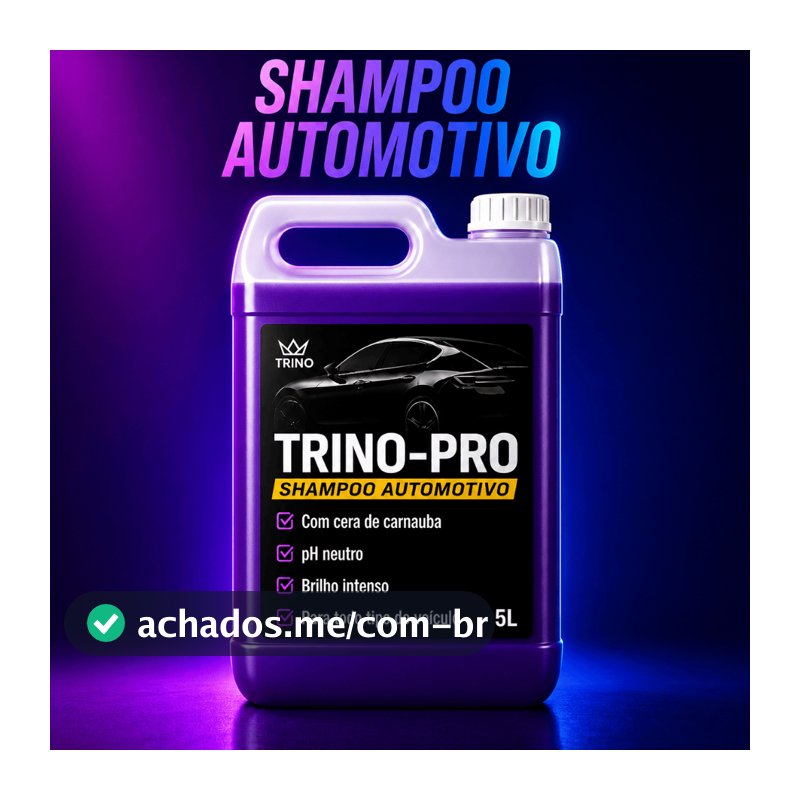 Shampoo com Cera de carnaúba pH Neutro para Lavagem de Carro e Moto Xampu Automotivo