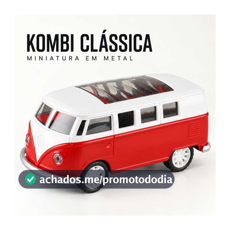 Kombi de Ferro com Fricção - Miniatura Retrô que Abre Porta - Carro Colecionável PresenteHJ-5043