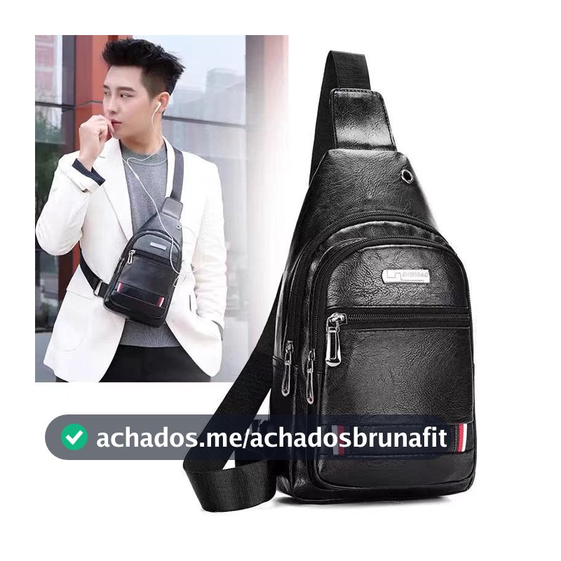 Mochila Bolsa de Peito Tiracolo Pochete Impermeável Bolsa Transversal Masculina/ana