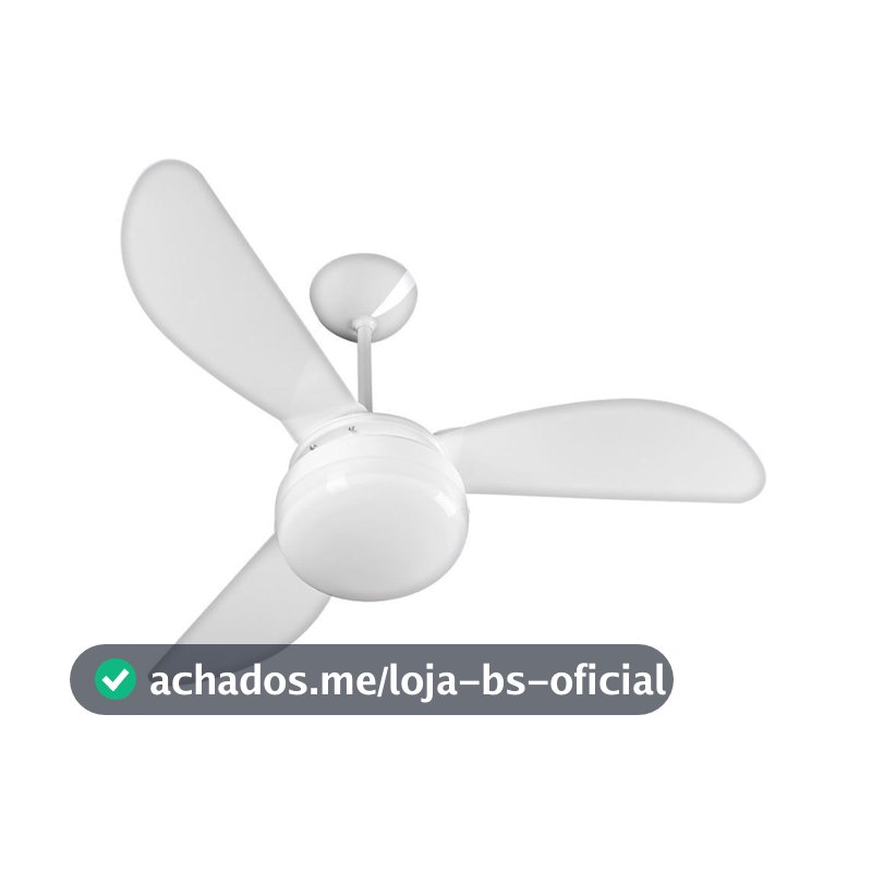 Ventilador De Teto Ventisol Fenix Branco 3 Pas Dupla Face Econômico e Silencioso - 127v