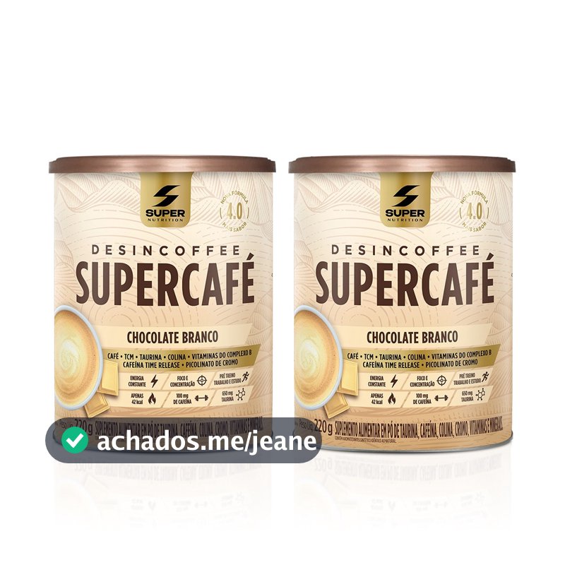 02 Latas de Supercafé Chocolate Branco