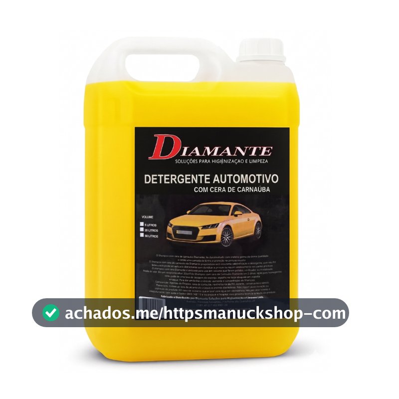 Detergente automotivo concentrado com cera de carnaúba Diamante 5 litros (Shampoo automotivo)