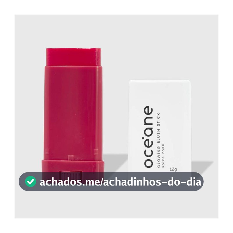 Blush em Bastão Rosa - Glowing Blush Stick Spice Pink Océane Limited 12g