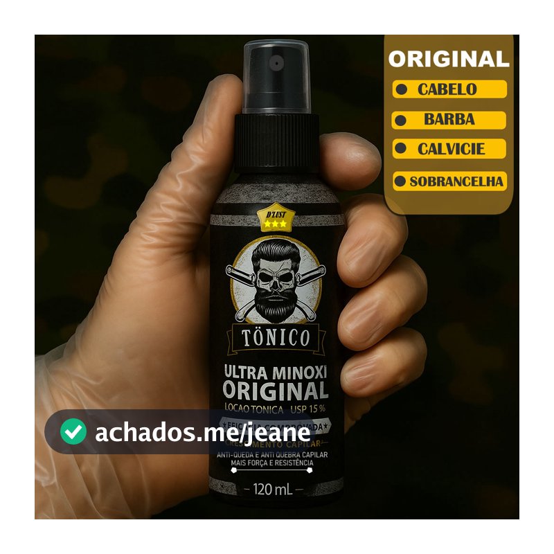 Tônico Capilar, cabelo, barba e sobrancelha