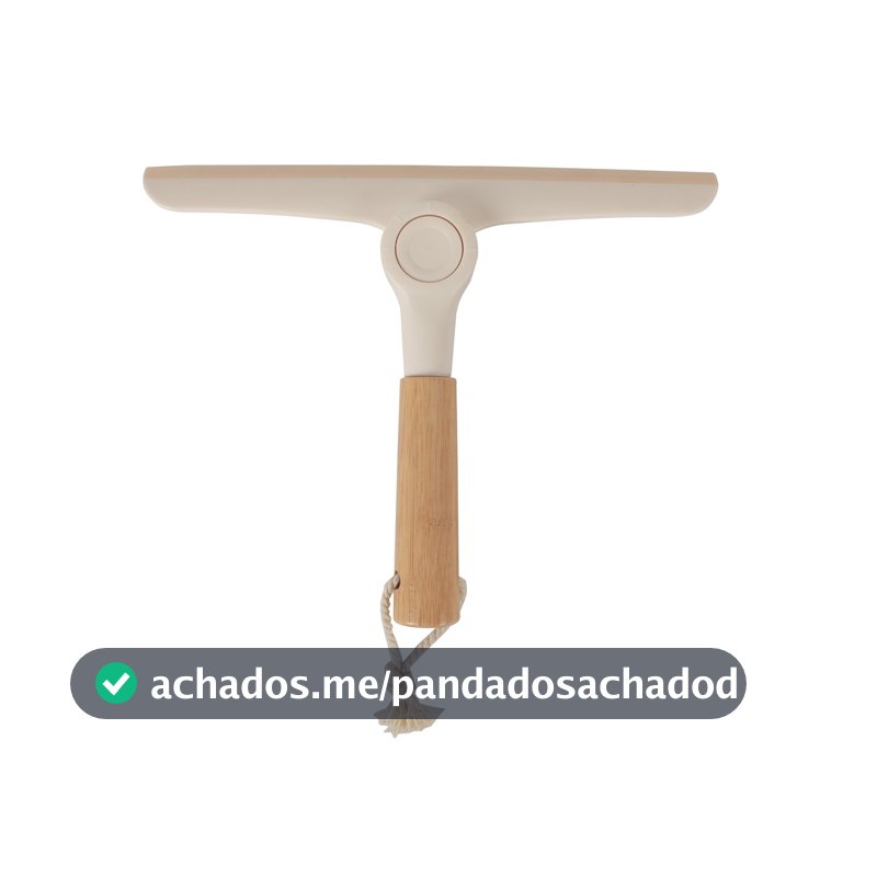 Rodo de Pia Dobrável com Cabo de Bambu Oikos Rodinho Off White Bege
