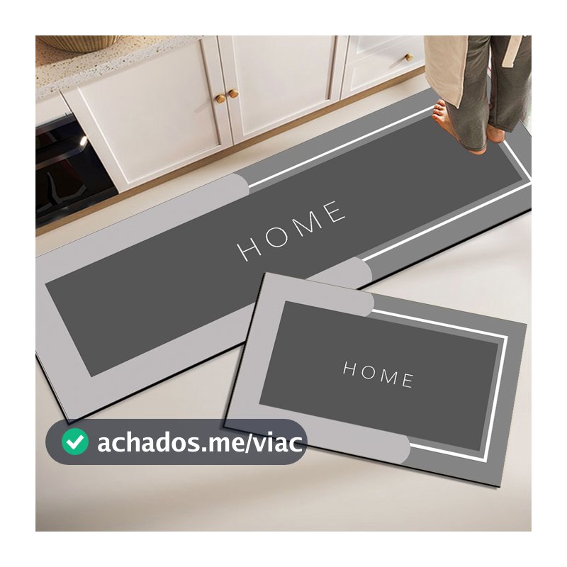 Kit 2 Peças Passadeira Antiderrapante Fácil de Limpar Macia Home