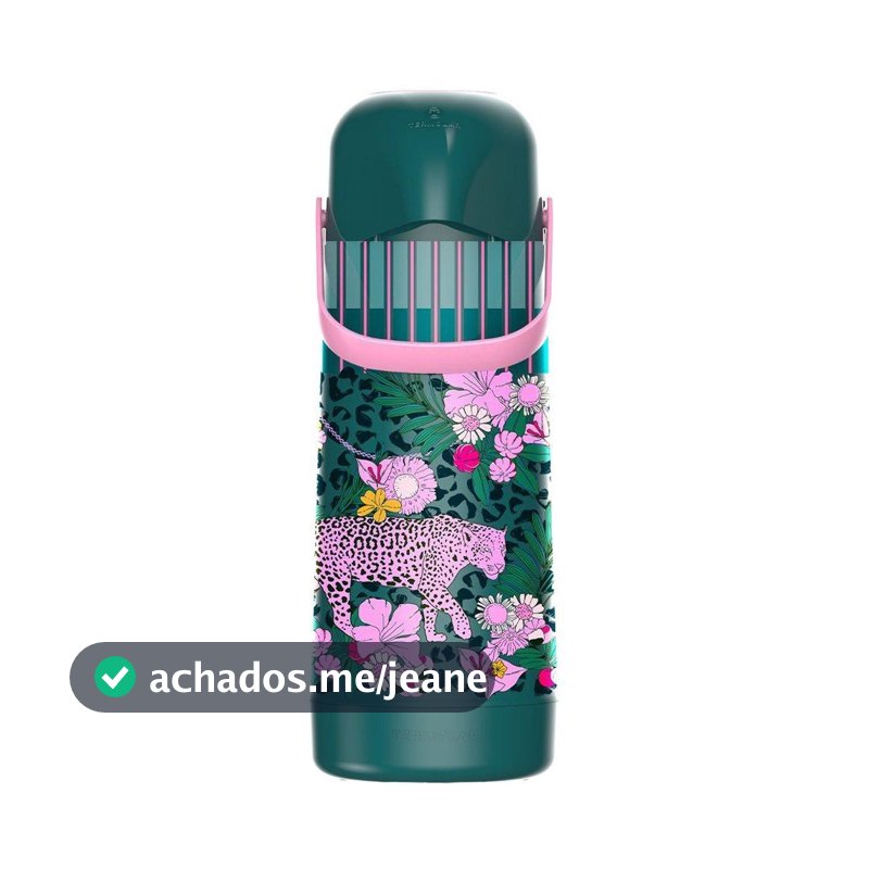 Garrafa Térmica Termolar Magic Pump - Bomba de Pressão, Verde, 1L