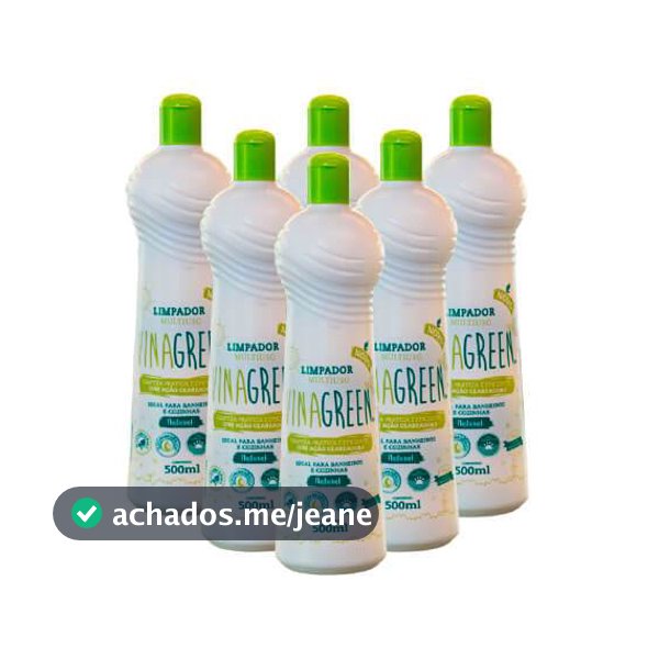 Combo Vinagreen 6 Limpadores Multiuso- Natural 500ml