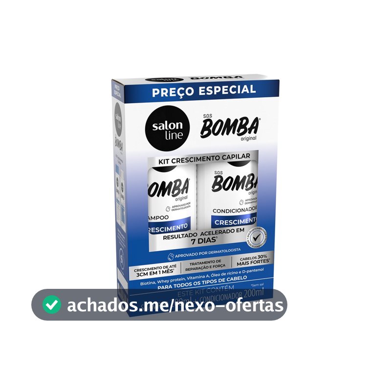 Kit Shampoo + Condicionador SOS Bomba Original Salon Line 200ml