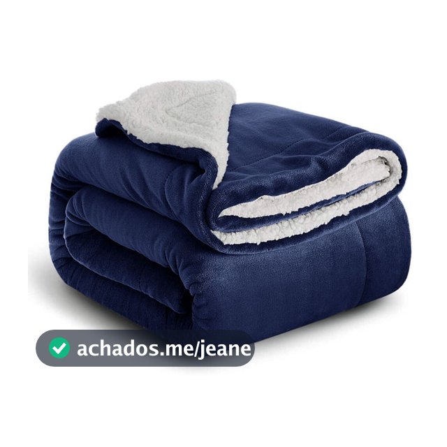 Coberdrom Casal Queen Sherpa Edredrom Pele de Carneiro 2,40m x 2,20m