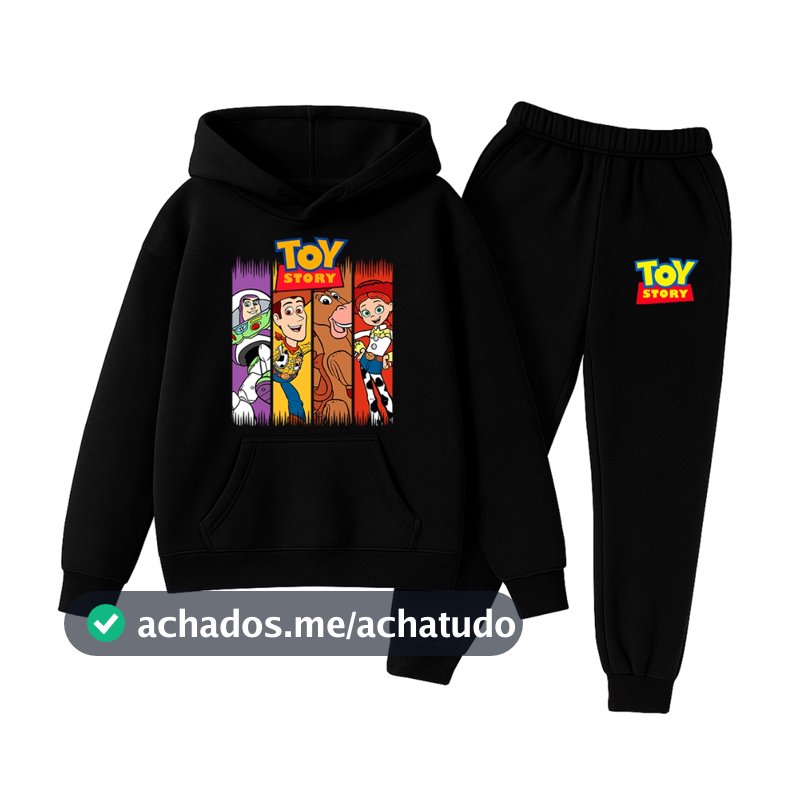Conjunto Moletom Infantil Personagens Filme Toy Brinquedos Agasalho Inverno