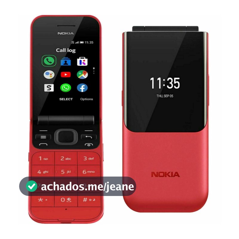 Celular Simples Nokia 2720 4G Dual Chip Bateria de Longa Duração Sinal 4G