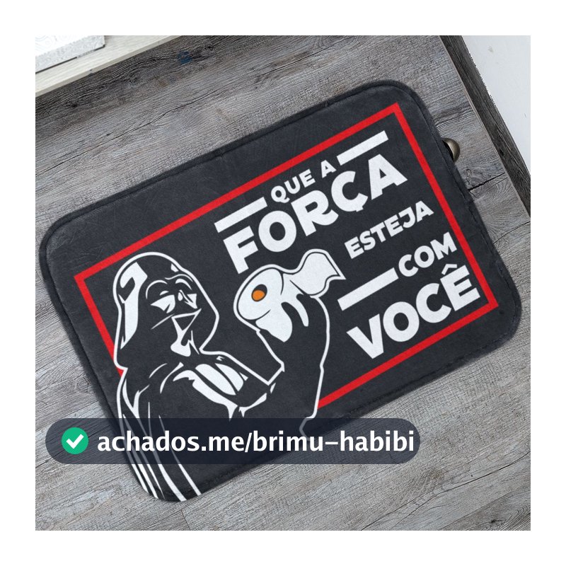 Tapete de Entrada Star Wars Antiderrapante 55x35cm Decorativo