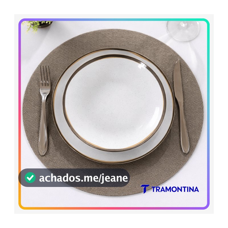 Jogo de Pratos Jantar Canyon Tramontina Porcelana Conjunto de Pratos Raso, Bowl, Tigela, Fundo, Sobremesa Opções de Kit