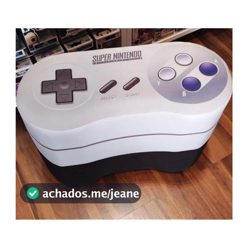 Puff Formato Controle Super Nintendo Geek & nerd Decorativo Presente Sala Quarto.
