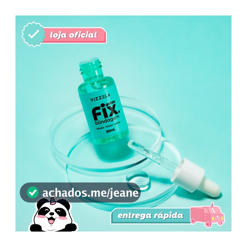 Gotas Fix Blindagem Diluidor Maquiagem Prova D'Água Vegano Original Vizzela