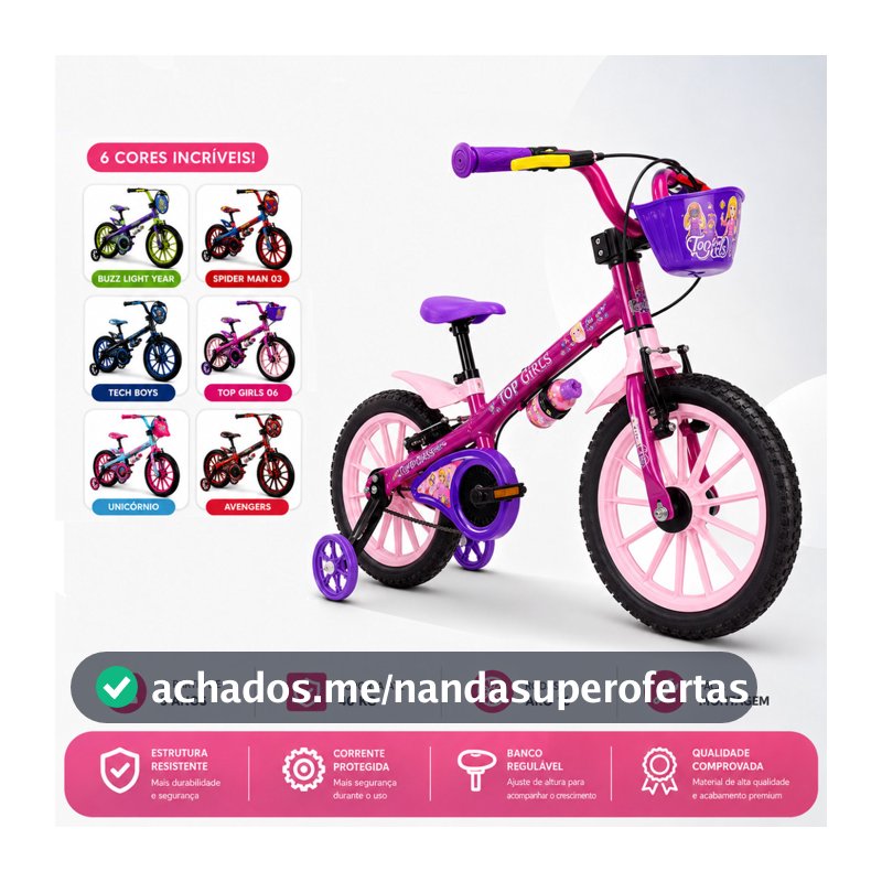 Bicicleta Infantil Menino Aro 16 Bicicleta Aro 16 Feminina Bicicleta Aro 16 Homem Aranha Bike aro16
