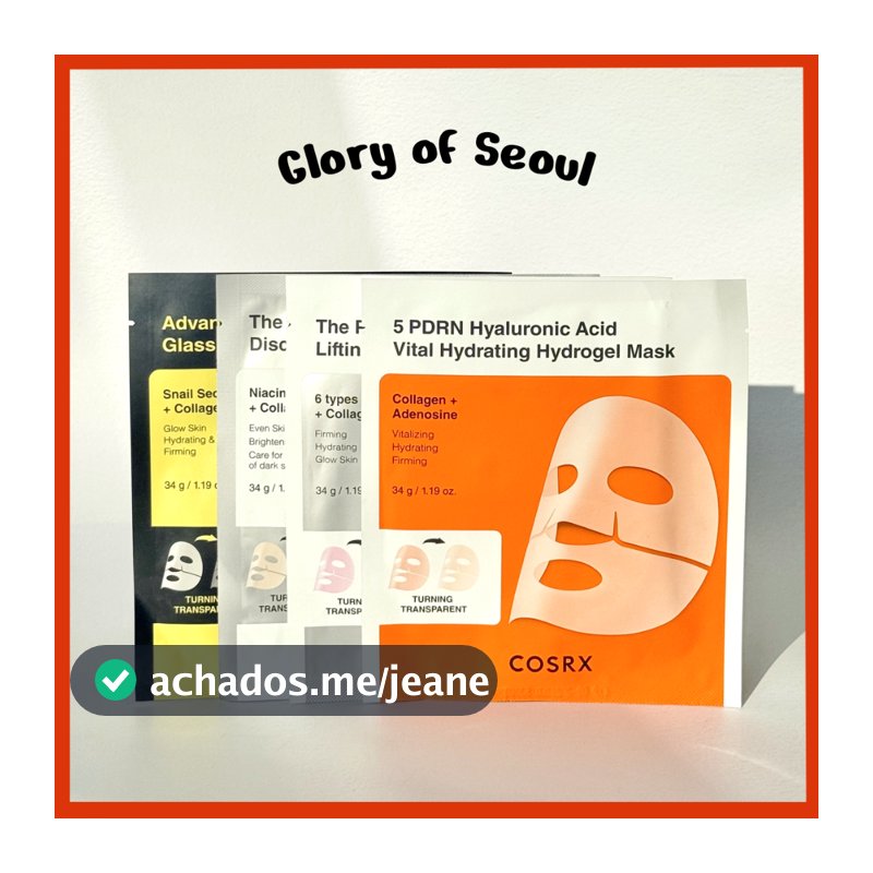 [NEW] COSRX Advanced Snail Mucin Glass Glow Hydrogel Mask, 34g (1box=3sheets / 1sheet)