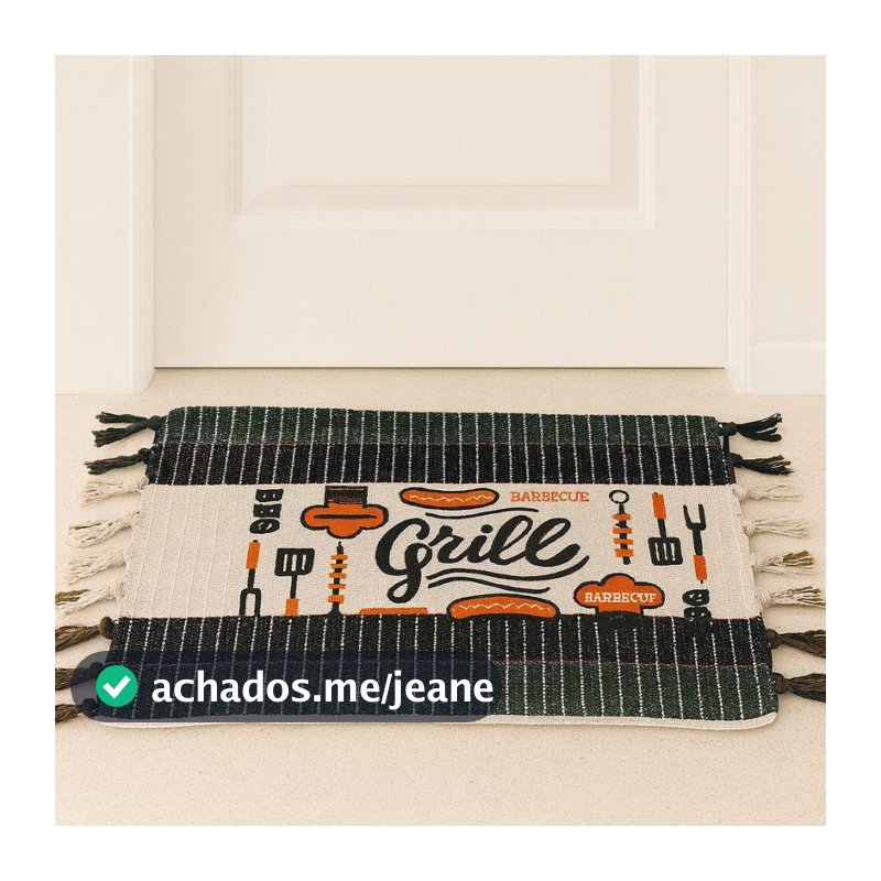 Kit com 2 Tapete 65x45 cm  tear algodão p/Cozinha/Banheiro/Porta de entrada 100% algodão.