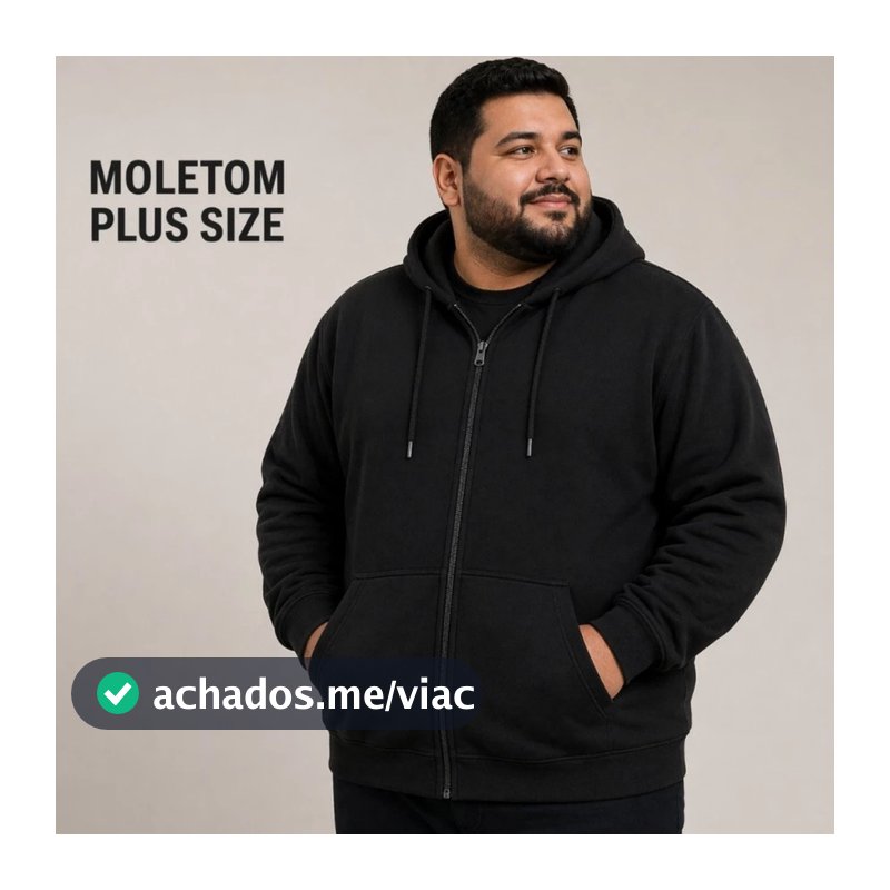 blusa plus size Moletom com Zíper capuz e bolso masculino feminino   G1 G2 G3 G4 G5 G8