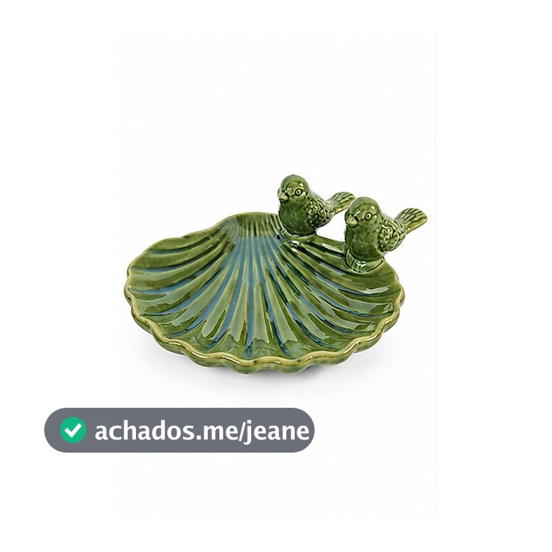 Bandeja Decorativa Cerâmica com Pássaros Tuut 35738