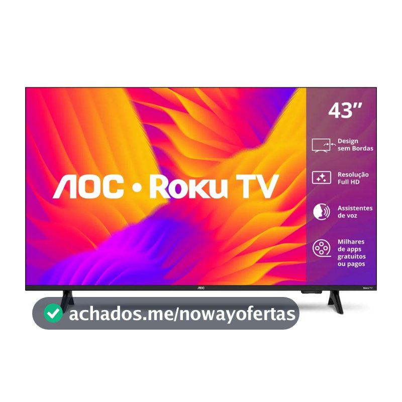 Smart TV AOC 43S5155/78G 43" Full HD LED Com Bluetooth E HDR