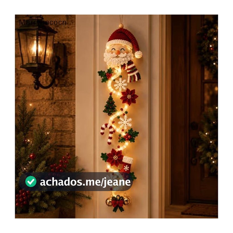 [MAR] Porta Brilhante De Natal Cabide Ornamento De Cor Decoração À Prova D'água Para Casa , Sala De Estar , Presente De