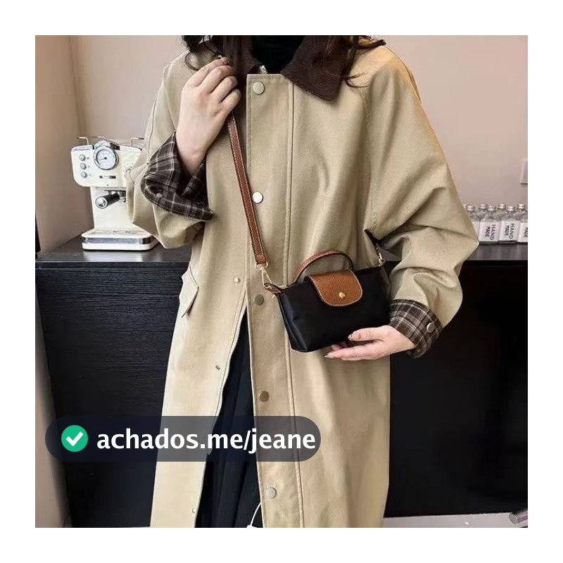 Bolsa de transversal  Mini Saco Crossbody Bag Feminina em Nylon Impermeável, Moderna e Prática LW19