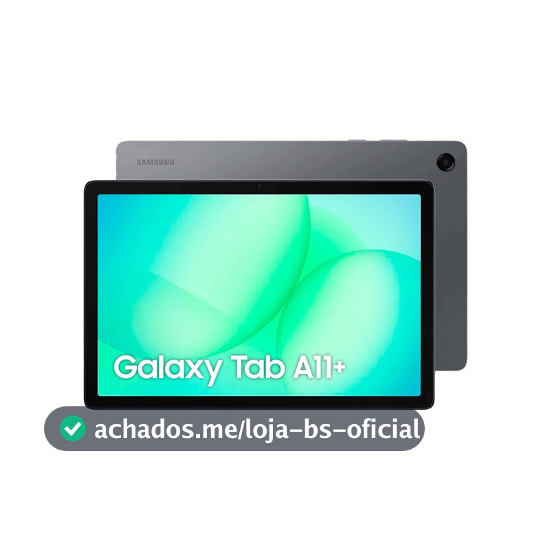 Tablet Samsung Galaxy Tab A11+, 128GB, 6GB RAM, Tela de 11", Câmera traseira 8MP, WiFi, Android 16