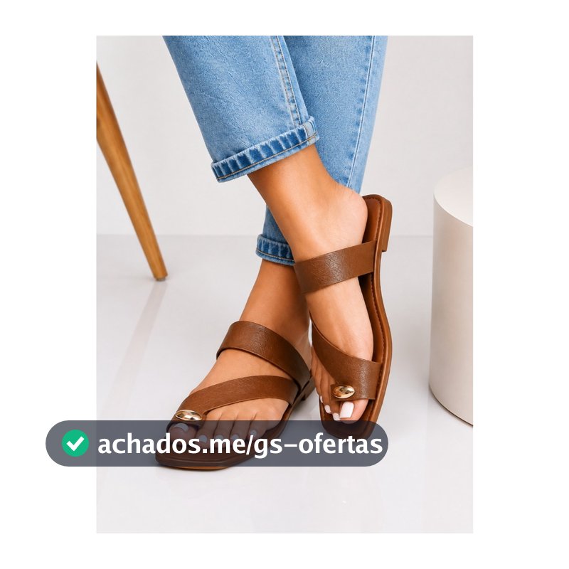 Sandalia rasteira feminina Anel Dedo Elegante leve moderna rasteirinha feminina lançamento verão