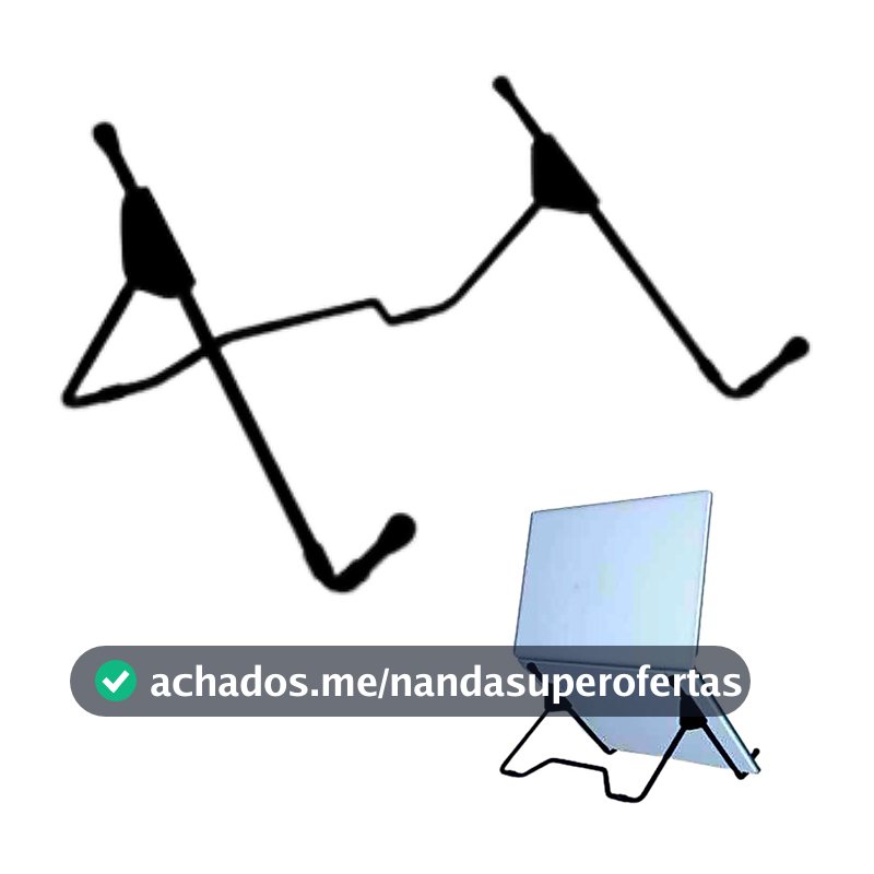 Suporte Para Notebook Ergonômico Preto Regulável - Resolve 3.2.2
