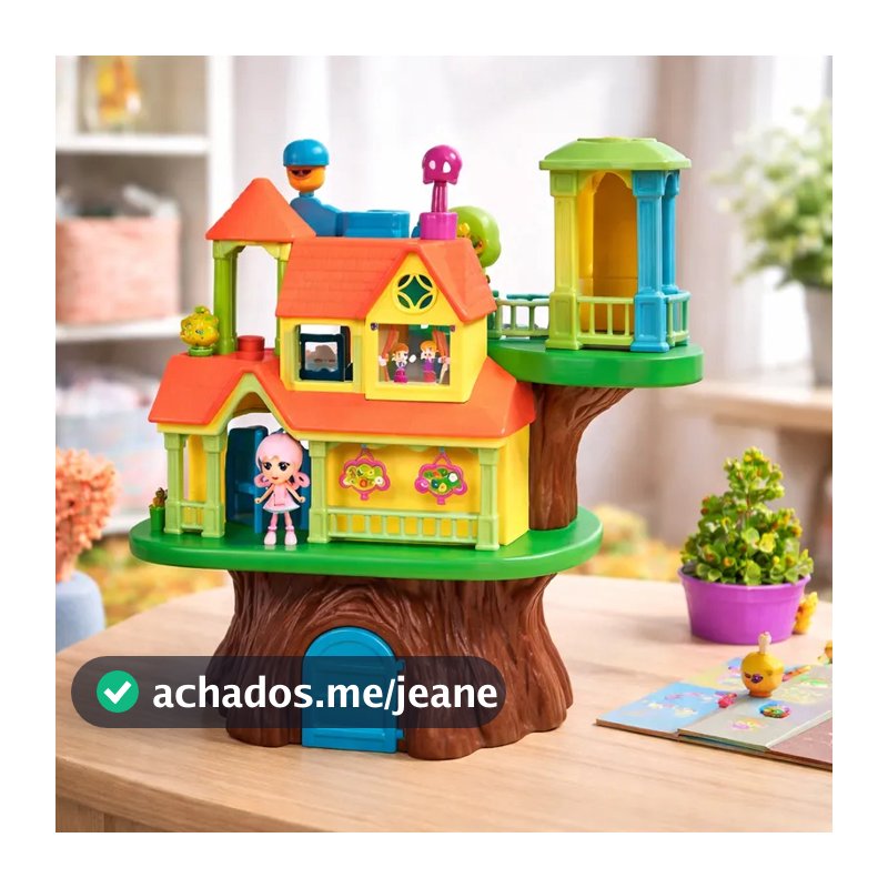 Casinha Árvore Interativa Divertida Colorida Brinquedo Infantil C/ Acessório Boneca Homeplay Oferta!