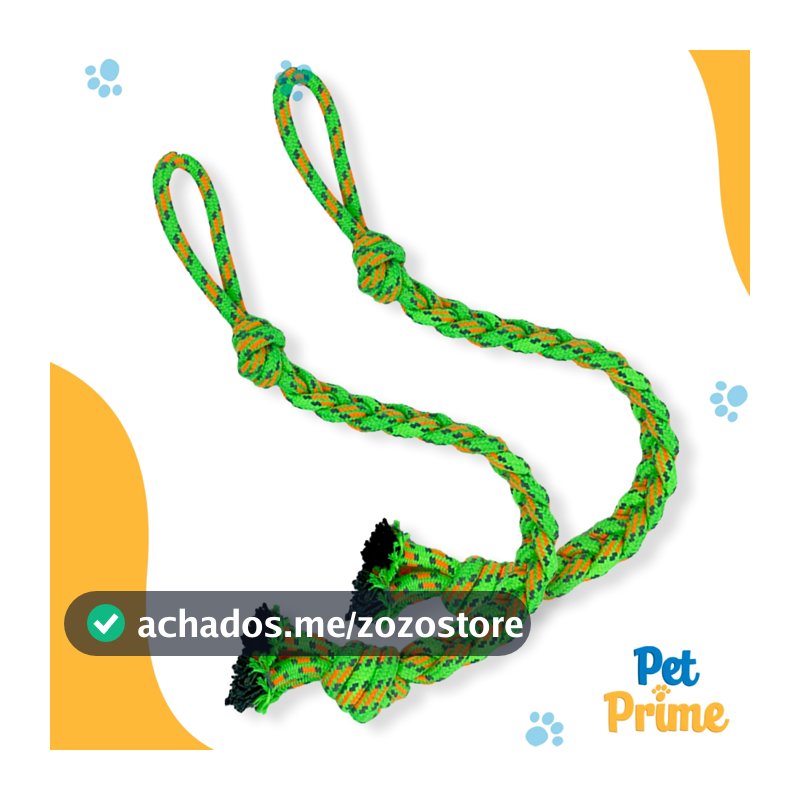 Kit 2 Brinquedo para Cachorro Mordedor Corda 60cm Puxador de Corda Diversão Pet Savana Pet