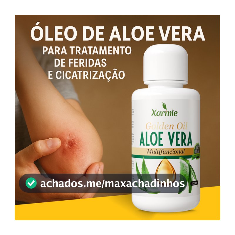 Óleo de Aloe Vera Babosa para Tratamento de Feridas e Cicatrizes 100ml