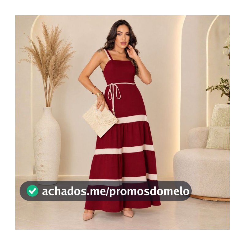 Vestido Longo Feminino 3 Marias Duna Cintura Marcada Tamanho Único 38 ao 42 Elegante