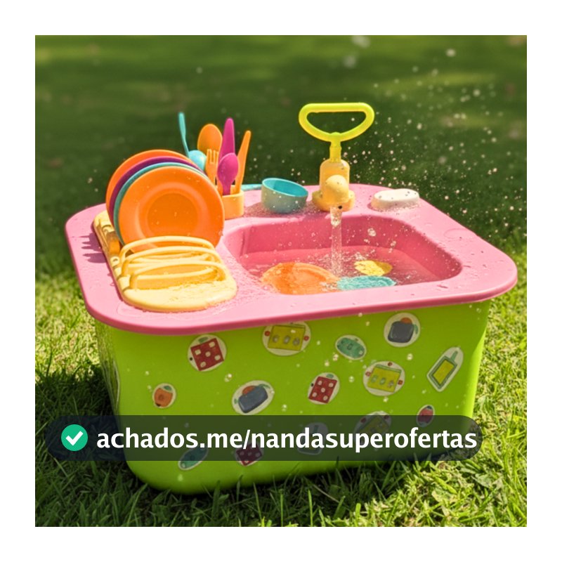 Pia De Cozinha Infantil Sai Agua Brinquedo Acqua Brink 22 Acessórios Entrega Rápida Promoção!!