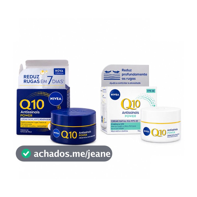 KIT Q10 POWER PELE MISTA A OLEOSA 50G + NOTURNO 49G NIVEA