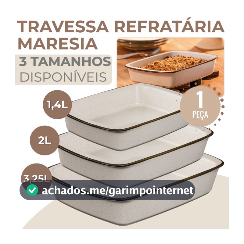 Travessa Assadeira Refratária Tango Maresia Para Forno Resistente ao Calor Oxford