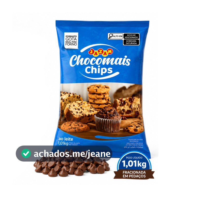 Gotas de Chocolate Chocomais Chips 1,01kg Forneavel