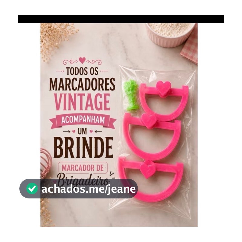 Marcadores de Bolos Vintage kit com 3 tam diferente +1 Brinde marcador de brigadeiro
