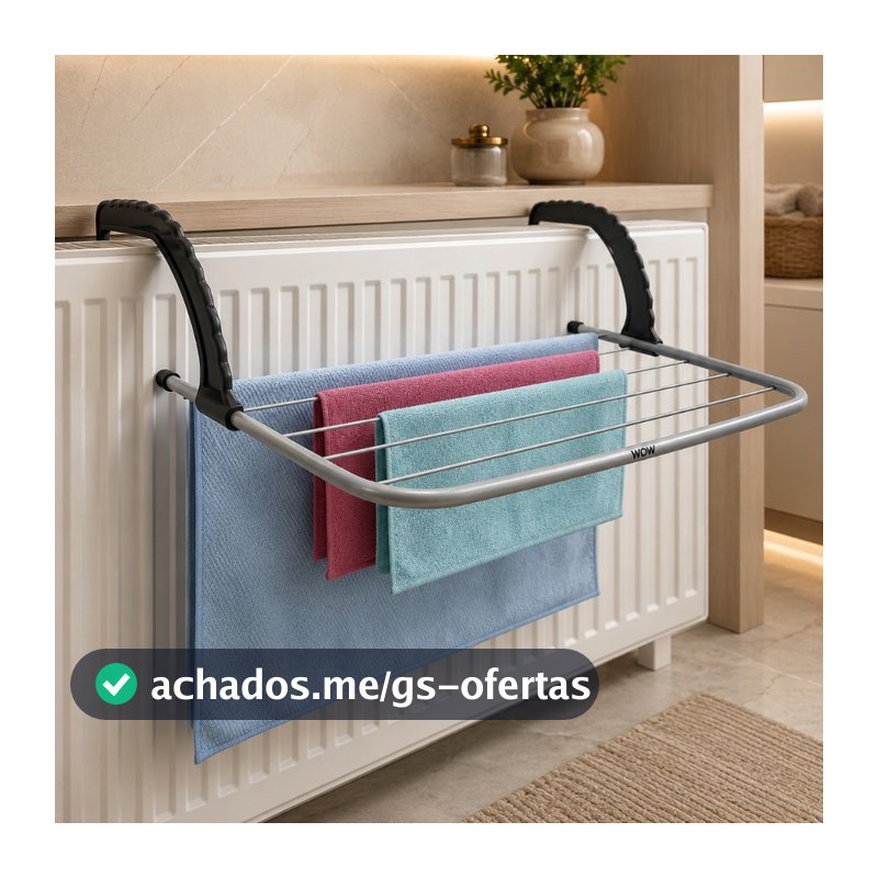 Varal Portátil Para Apartamento Secador De Roupas Prático e Retrátil Para Janela e Parede